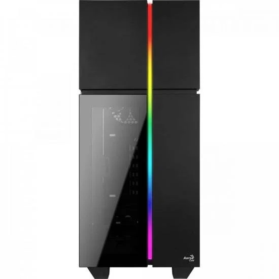 Imagem 3 de 5 do produto Gabinete Gamer Aerocool Playa, Mid Tower, RGB, ATX, Lateral em Vidro Temperado, Preto - Playa-G-Bk-V1