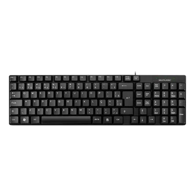 Teclado USB Multi, Padrão ABNT2, Slim, Preto - TC193BU