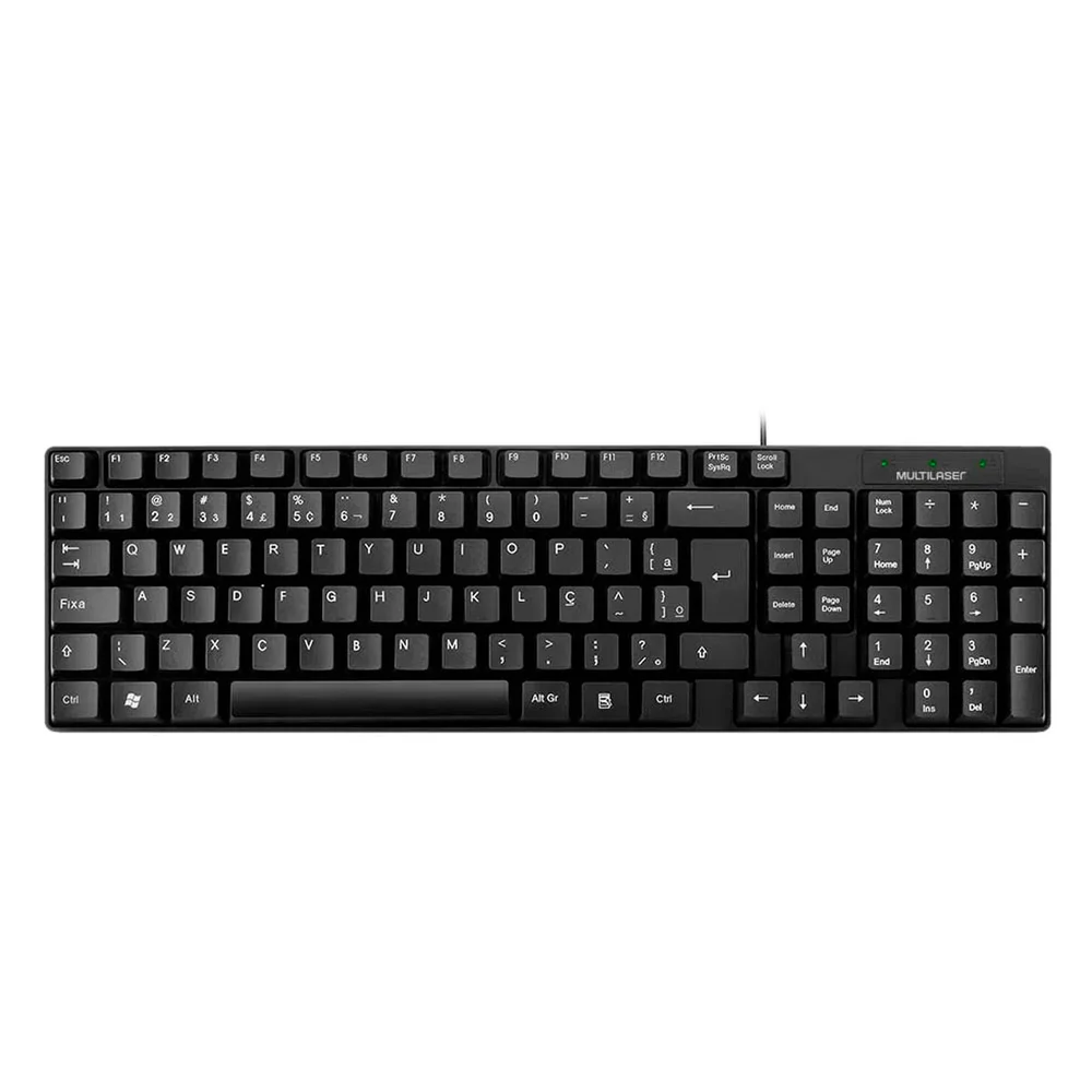 Imagem 3 de 5 do produto Teclado USB Multi, Padrão ABNT2, Slim, Preto - TC193BU