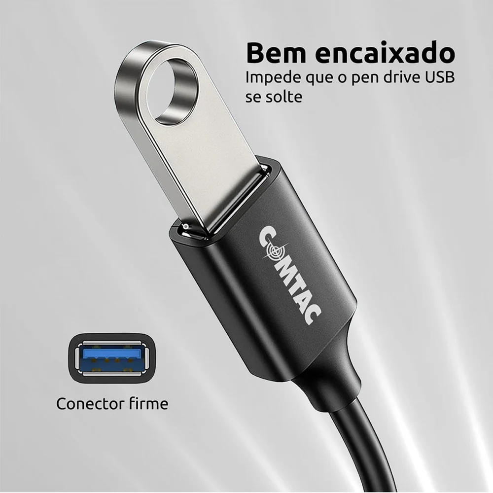 Imagem 3 de 5 do produto Cabo USB C Para USB 3.0 Femea Comtac 20cm 9337