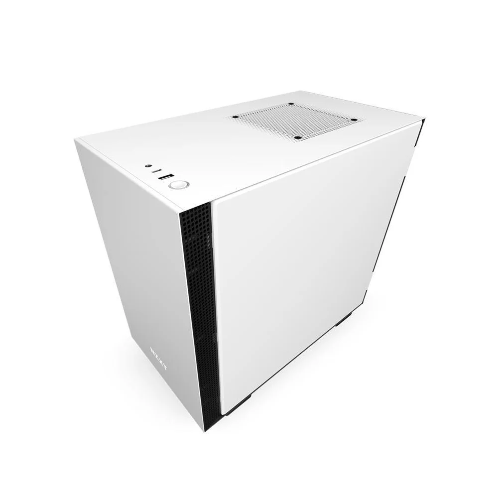 Imagem 4 de 5 do produto Gabinete NZXT H210i Branco Fosco, Mid Tower Lateral de Vidro ATX Com Fita RGB - CA-H210I-W1.