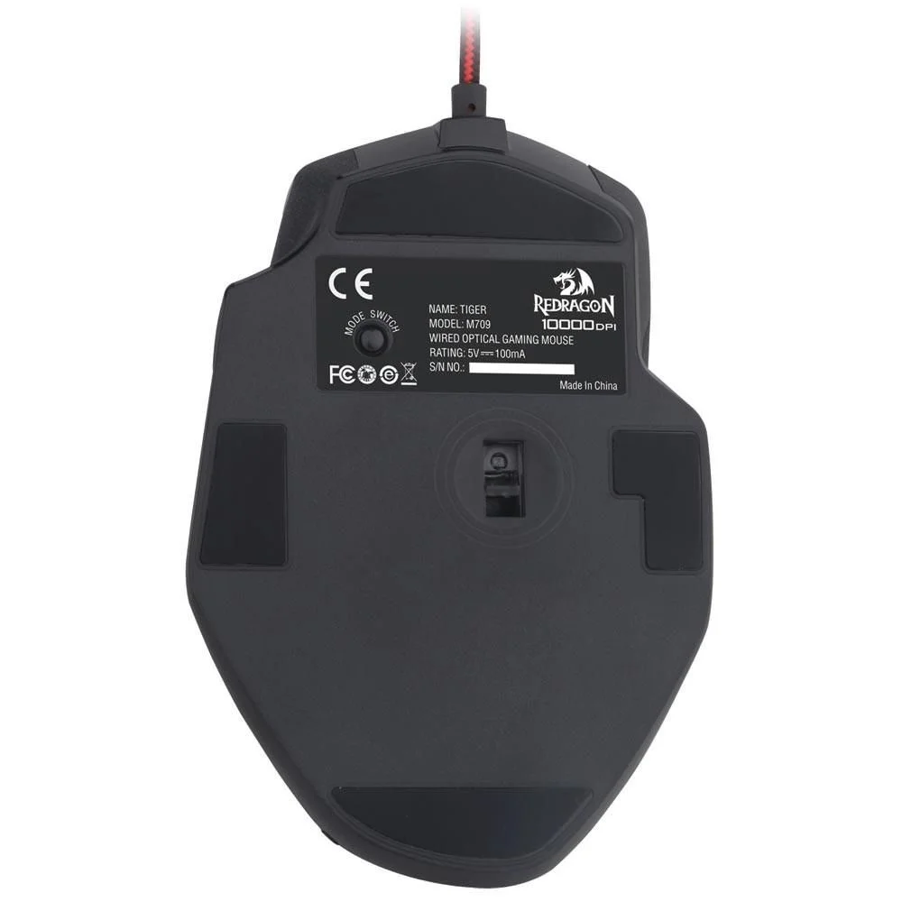 Imagem 3 de 5 do produto Mouse Gamer Redragon Tiger 2 M709, LED, 3200 DPI, 6 Botões, Preto - M709-1
