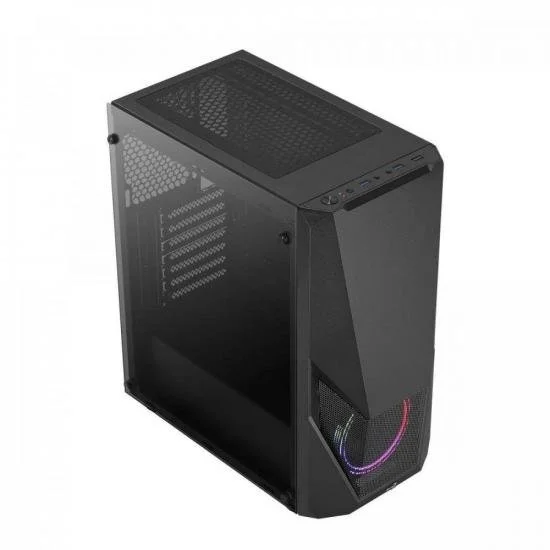Imagem 3 de 5 do produto Gabinete Gamer Aerocool Zauron Saturn,  Mid Tower, Lateral Em Vidro Temperado, Cooler FAN, Preto - 73000