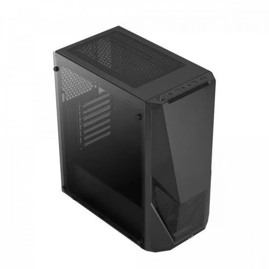 Imagem 5 de 5 do produto Gabinete Gamer Aerocool Zauron Saturn,  Mid Tower, Lateral Em Vidro Temperado, Cooler FAN, Preto - 73000