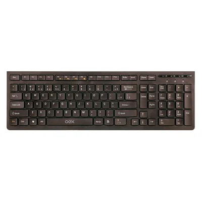 Teclado Multimidia Usb Oex Slim Flat Preto TC300