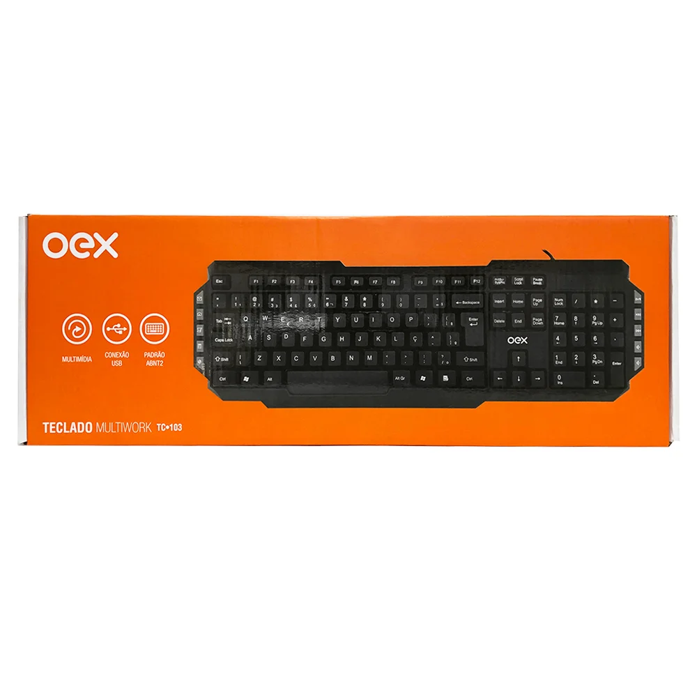 Imagem 3 de 5 do produto Teclado Multimídia USB OEX Multiwork TC103