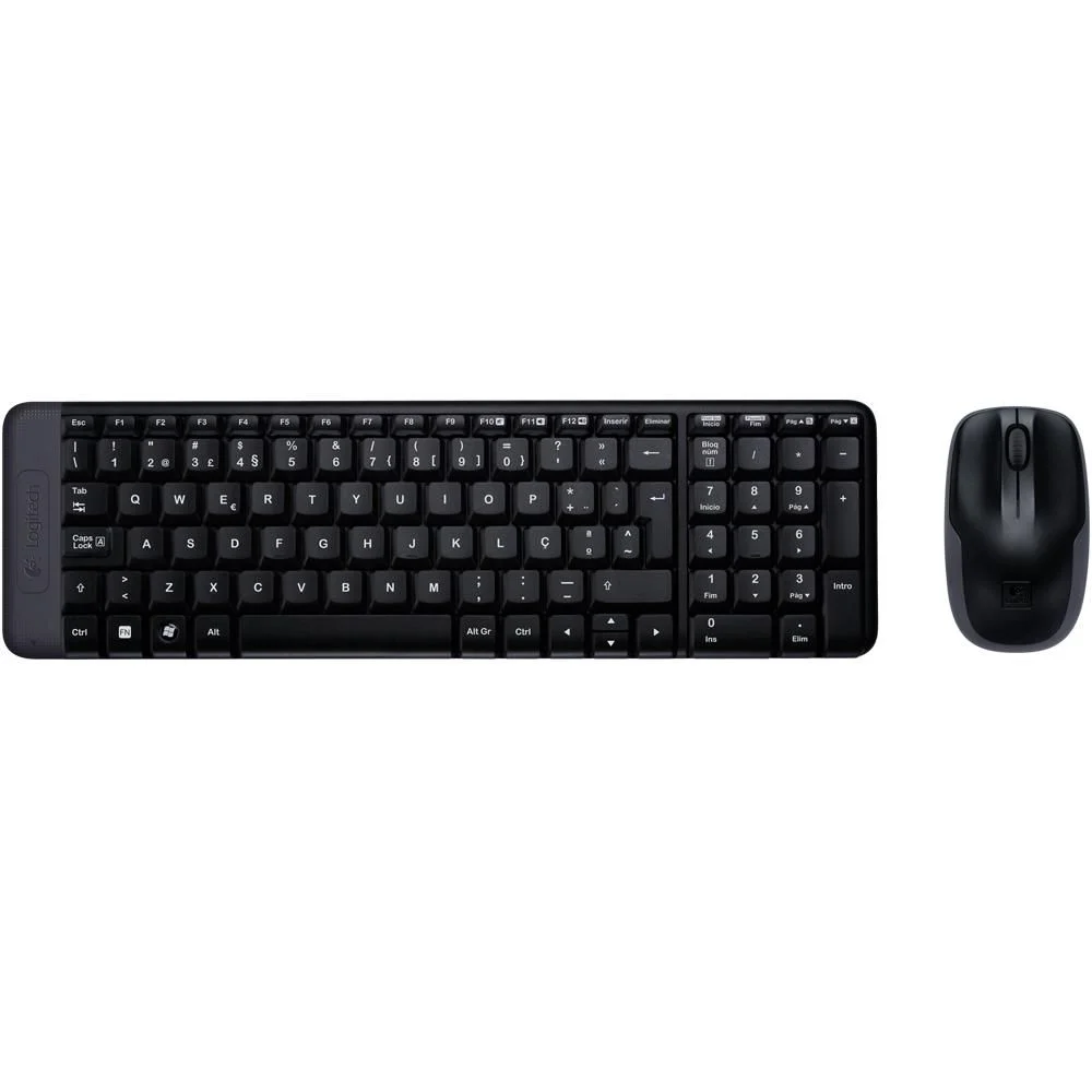 Imagem 5 de 5 do produto Kit Teclado E Mouse Logitech Mk220, Sem Fio, ABNT2, Preto - 920-004431-C
