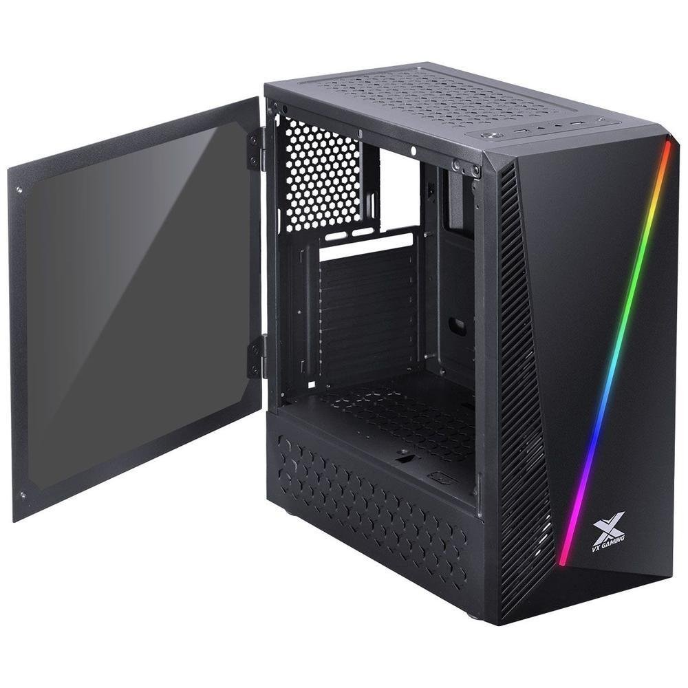 Imagem 4 de 5 do produto Gabinete Gamer Vinik Pyxis,  Preto,Led Rgb, Lateral Em Acrílico - 30893