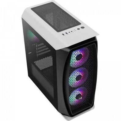 O Aero Mini Frost é um gabinete gamer premium, padrão mini tower. Esse modelo possuiu a lateral de vidro temperado para mostrar todos os componentes i