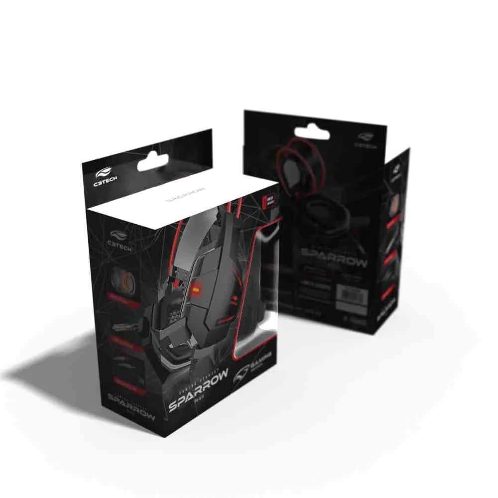 Imagem 5 de 5 do produto Headset Gamer C3tech Sparrow, Driver 40mm, P2, Com microfone - PH-G11BK