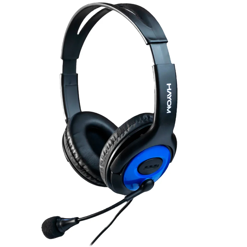 Imagem 2 de 4 do produto HEADSET FONE COM MICROFONE CABO 2,2M CONEC 2 P2 3,5MM OFFICE - HF2208 HAYOM