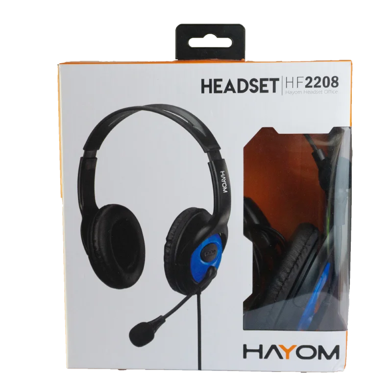 Imagem 4 de 4 do produto HEADSET FONE COM MICROFONE CABO 2,2M CONEC 2 P2 3,5MM OFFICE - HF2208 HAYOM