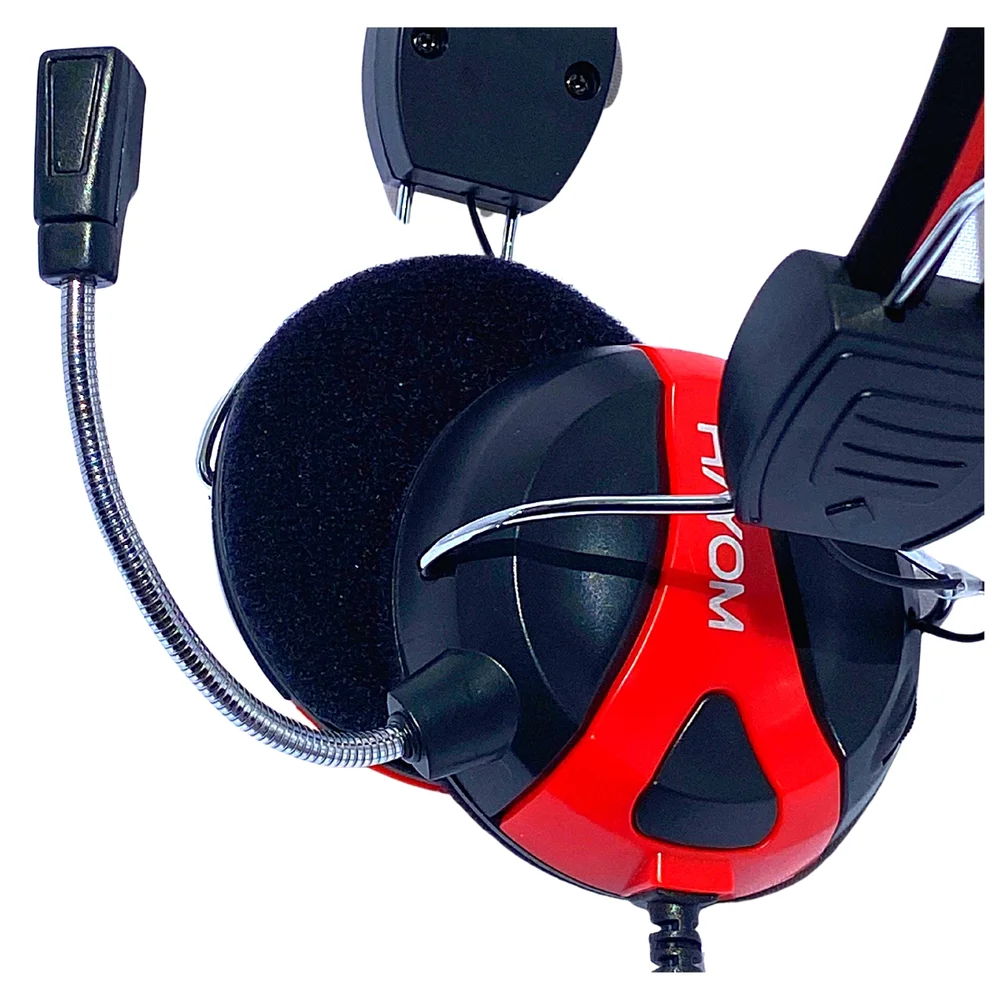 Imagem 2 de 5 do produto HEADSET OFFICE FONE COM MICROFONE 2 P2 3,5MM CABO 2,2M - HF2209 HAYOM