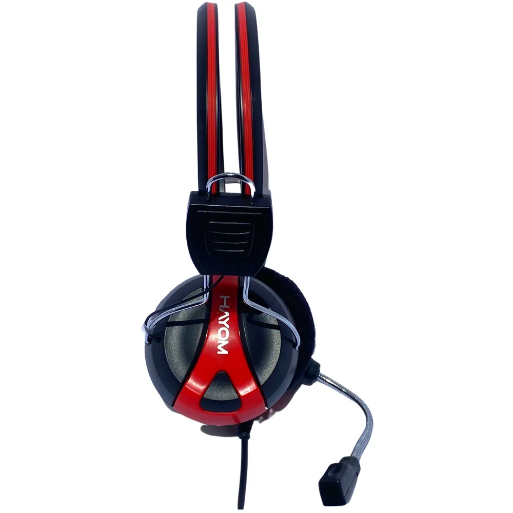 Imagem 3 de 5 do produto HEADSET OFFICE FONE COM MICROFONE 2 P2 3,5MM CABO 2,2M - HF2209 HAYOM