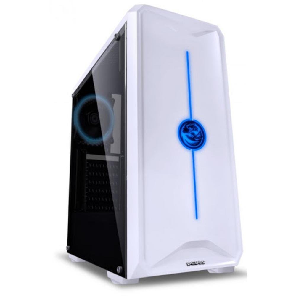 Imagem 2 de 4 do produto Gabinete Mid-tower, Com 1 Fan, Led 7 Cores, Lateral Em Acrílico, Nova Branco - Novbc7c1fca