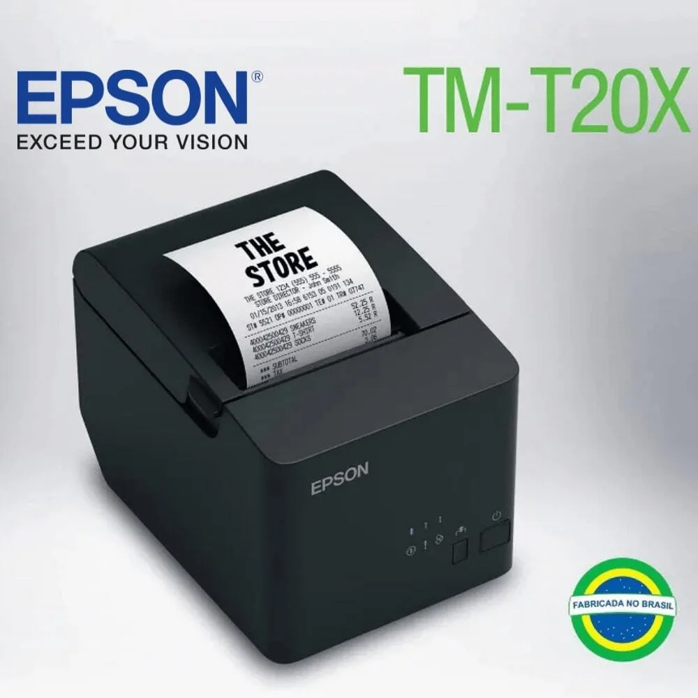 Impressora Térmica Epson Tm-T20x, 203 DPI, USB, Não Fiscal - C31CH26031 Impressora Térmica Epson Tm-T20x, 203 DPI, USB, Não Fiscal - C31CH26031