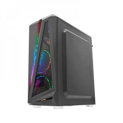 Gabinete Gamer Black Hawk Kmex ATX CG-05QI Principais Características : Áudio HD Painel preto com vidro e barra de LED RGB Chapa lateral full vi