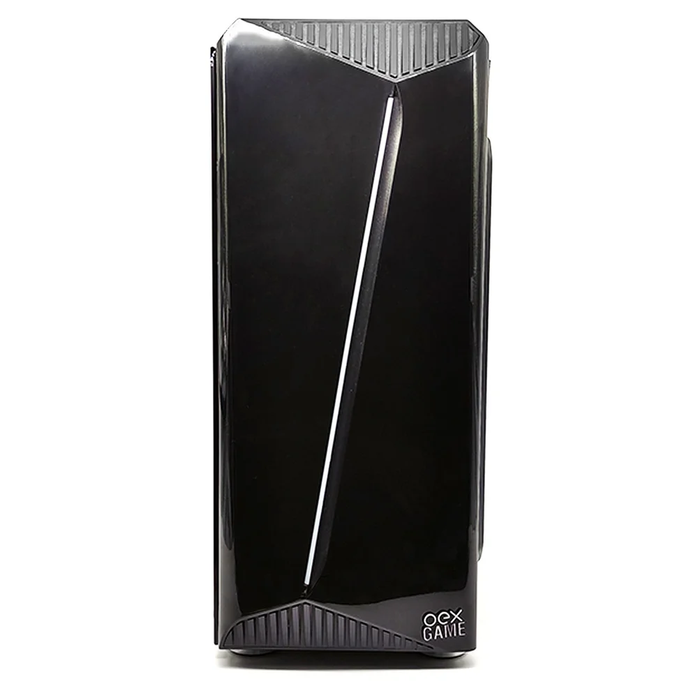 Imagem 2 de 5 do produto Gabinete Gamer Oex Gh200 Game Shelter, Preto, Mid Tower, RGB, Com Fan, Lateral Em Vidro