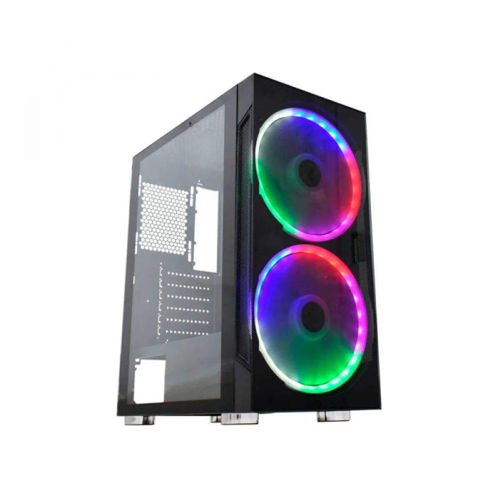Imagem 2 de 5 do produto Gabinete Gamer Bifrost Ii Cg-04a1 K-mex Preto Com Led Rgb