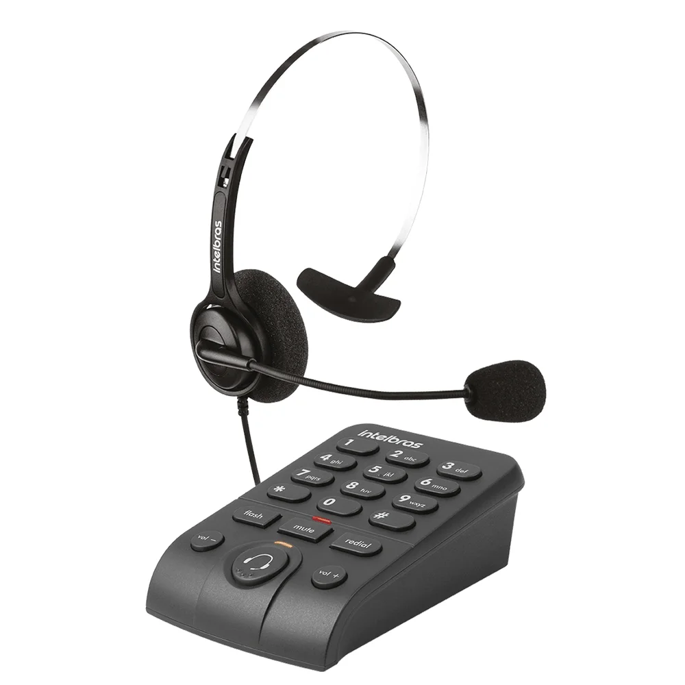 Telefone Headset Intelbras HSB40, Ajustável, Atendimento Automático Telemarketing, RJ9 - HSB 40 Telefone Headset Intelbras HSB40, Ajustável, Atendimento Automático Telemarketing, RJ9 - HSB 40