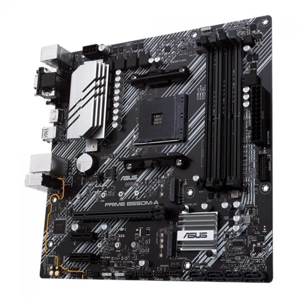 Imagem 2 de 5 do produto Placa-Mãe Asus Prime B550M-A, AMD AM4, mATX, DDR4 - 90MB14I0-M0EAY0