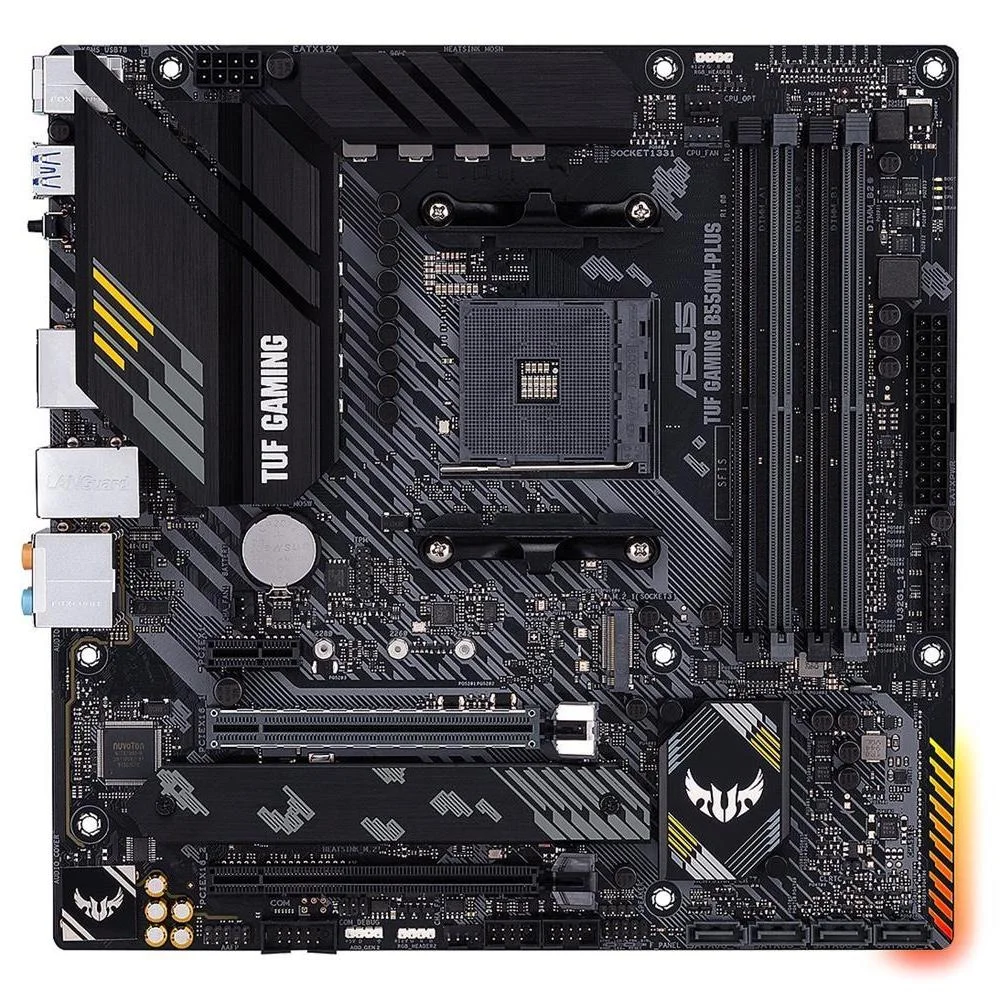 Placa-Mãe Asus TUF Gaming B550M-PLUS, AMD AM4, mATX , DDR4, M.2, Aura para fita RGB - 90MB14A0-C1BAY0