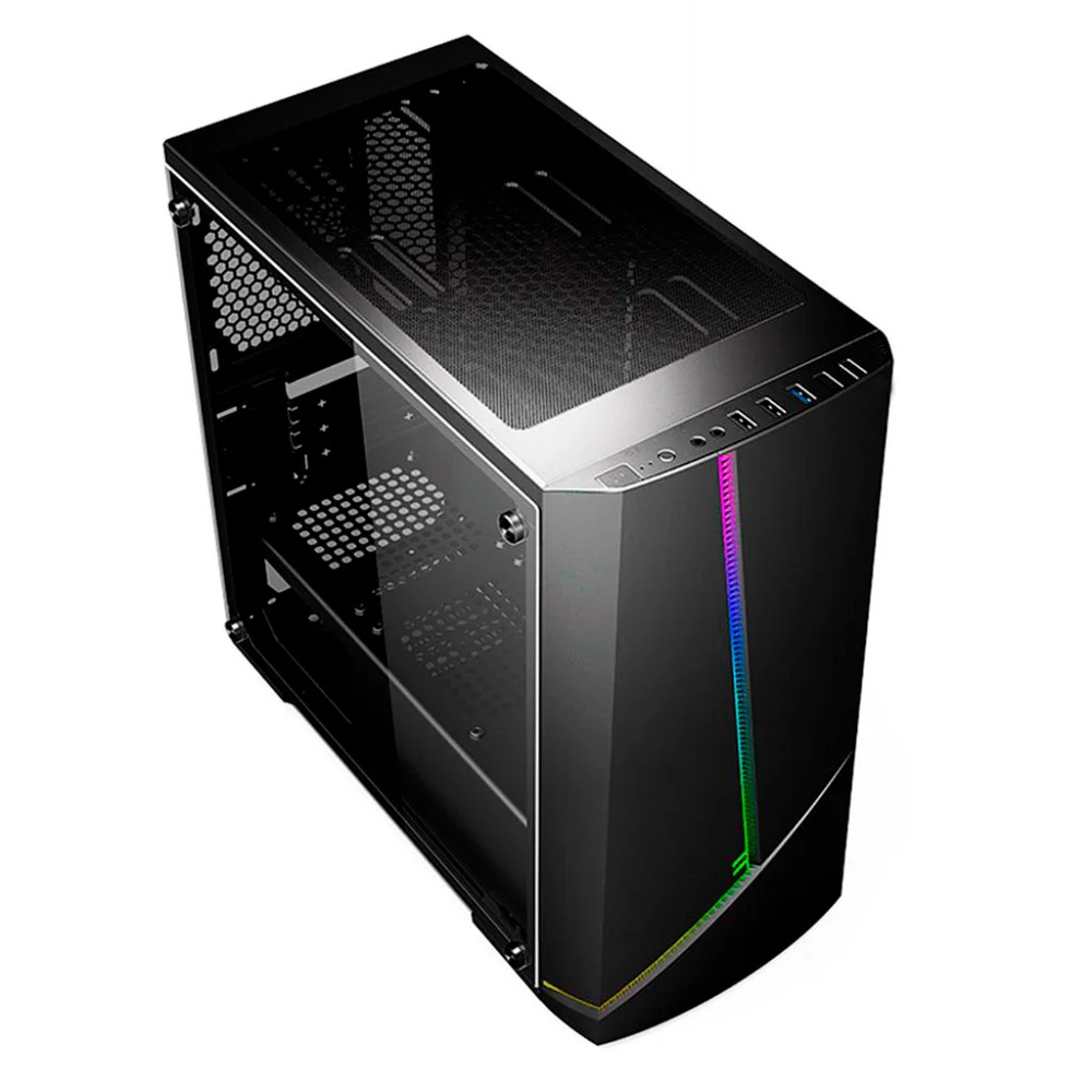 Imagem 2 de 5 do produto Gabinete Gamer Pixxo Cg11, Rgb, Micro-atx, Preto