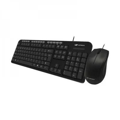 Kit Teclado E Mouse C3 Tech Kt-100bk, ABNT2, 1600DPI, Teclas Multimídia