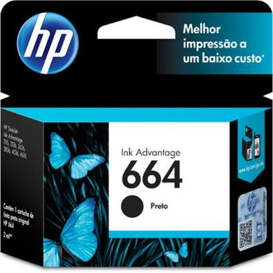 Cartucho Hp 664 Preto Deskjet Ink Advantage 1115 2136