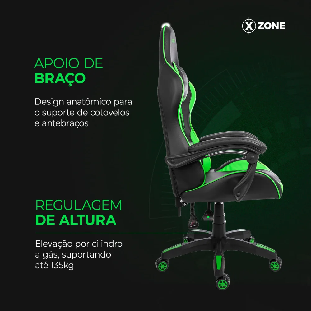Cadeira Gamer Premium Xzone Até 135KG KaBuM