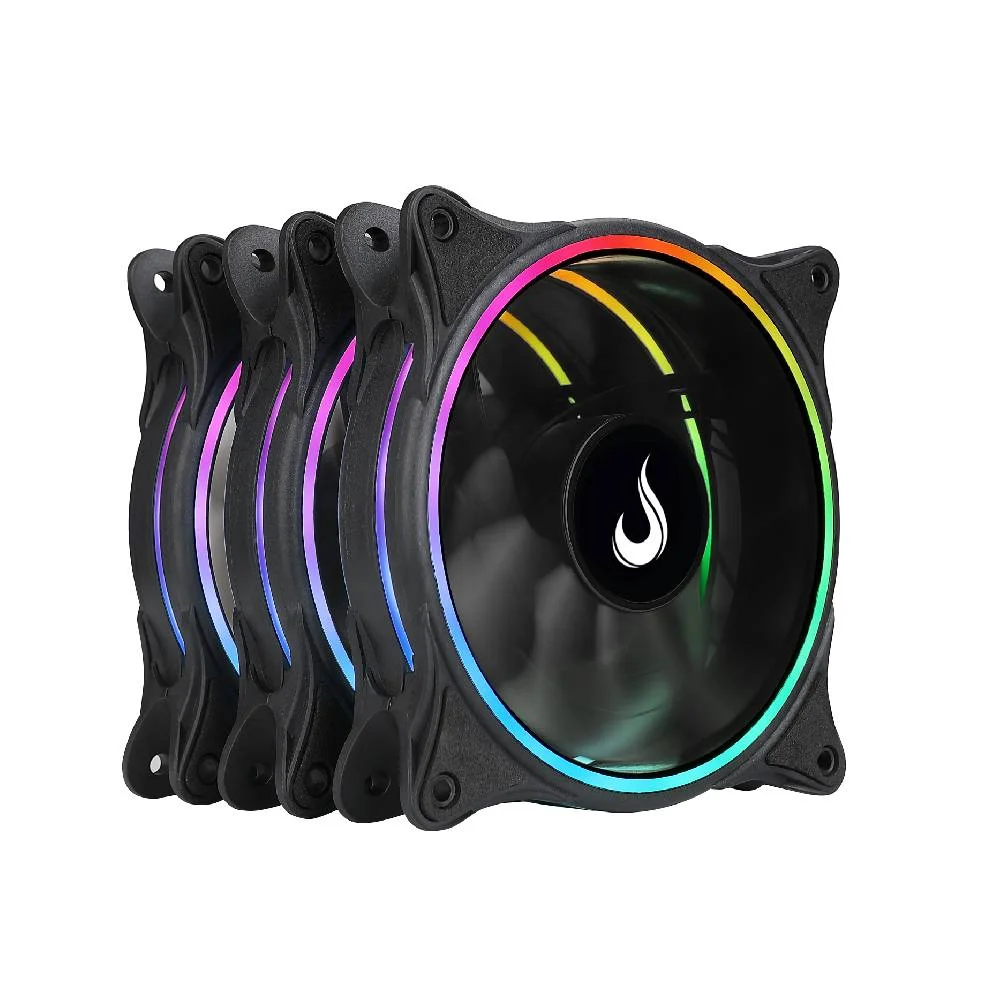 Imagem 4 de 5 do produto Kit C/3 Ventoinhas Rise Mode Laser 120mm ARGB Preto - RM-RGB-05-5V