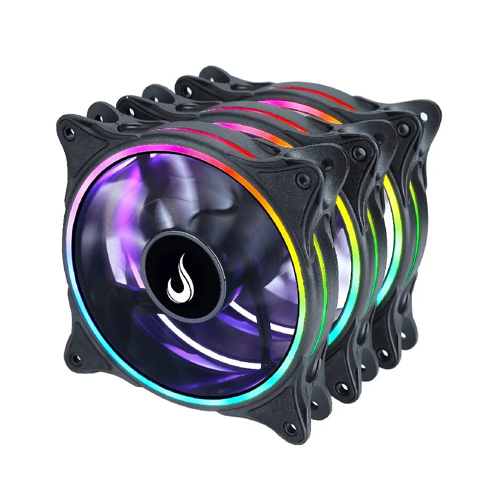 Imagem 5 de 5 do produto Kit C/3 Ventoinhas Rise Mode Laser 120mm ARGB Preto - RM-RGB-05-5V