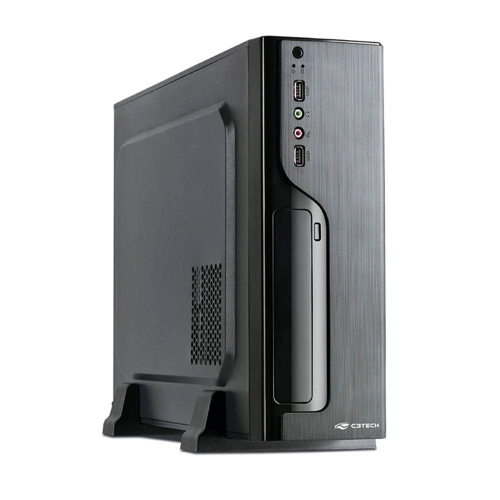 Imagem 2 de 5 do produto Gabinete Slim C3tech Dt-100bk, Micro-atx, C/ Fonte 200w