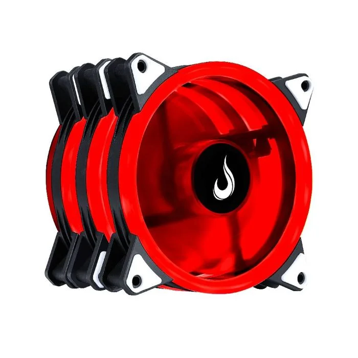 Imagem 3 de 5 do produto Kit Com 3 Ventoinhas Rise Mode Smart 120mm RGB Preto - RM-FN-02-RGB