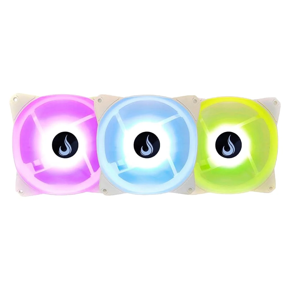Kit Cooler FAN com 3 Unidades Rise Mode, 120mm, RGB, Branco - RM-CF-02-RGB 4