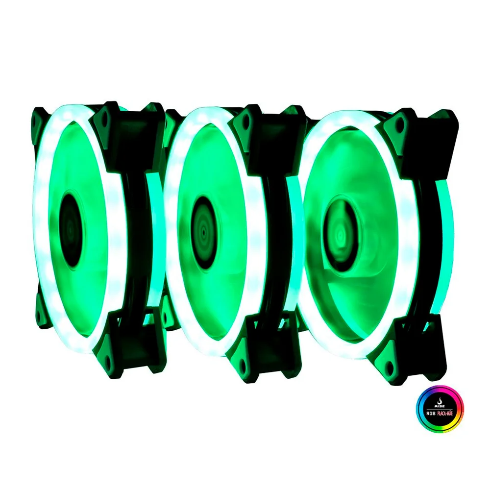 Kit Cooler FAN com 3 Unidades Rise Mode, 120mm, RGB, Branco - RM-CF-02-RGB 8