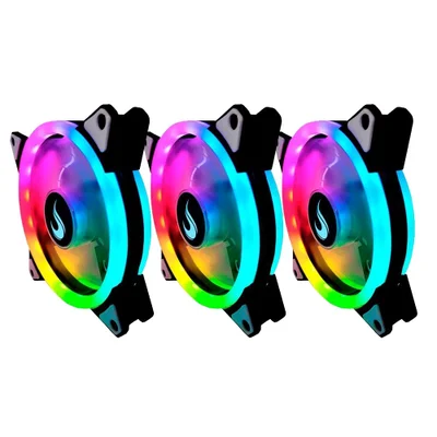 Kit c/3 Ventoinhas Rise Mode Energy 120mm ARGB 1650RPM - FN-02-RGB-5V