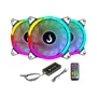 Kit C/ 3 Ventoinhas Rise Mode Energy 120mm ARGB Preto - FN-02-RGB-5V