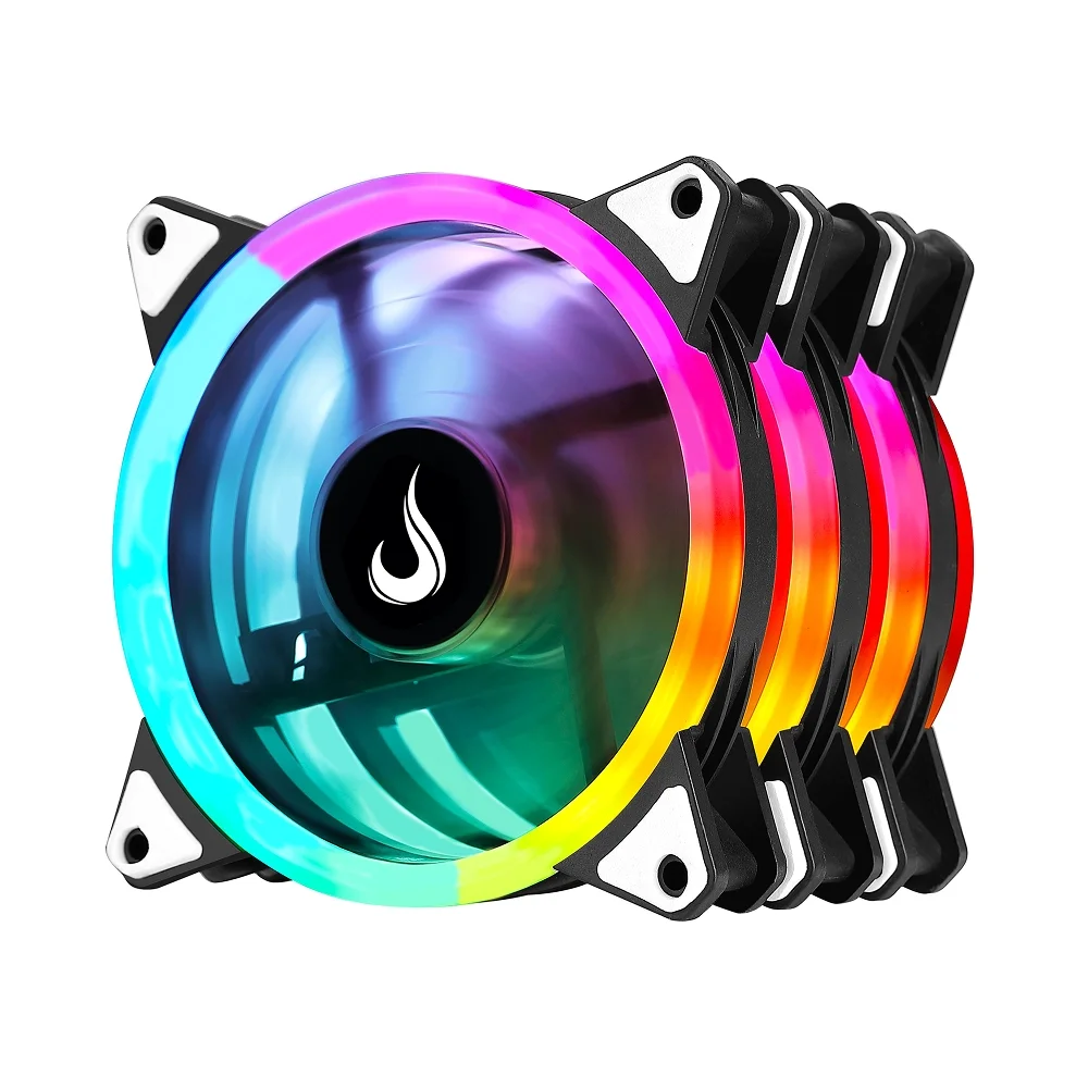 Imagem 2 de 5 do produto Kit C/ 3 Ventoinhas Rise Mode Energy 120mm ARGB Preto - FN-02-RGB-5V