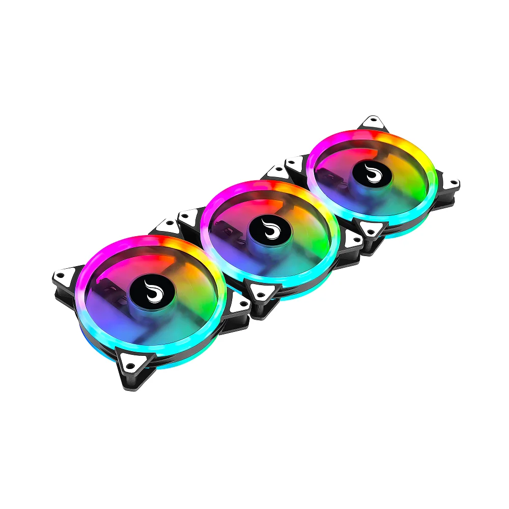 Imagem 3 de 5 do produto Kit C/ 3 Ventoinhas Rise Mode Energy 120mm ARGB Preto - FN-02-RGB-5V