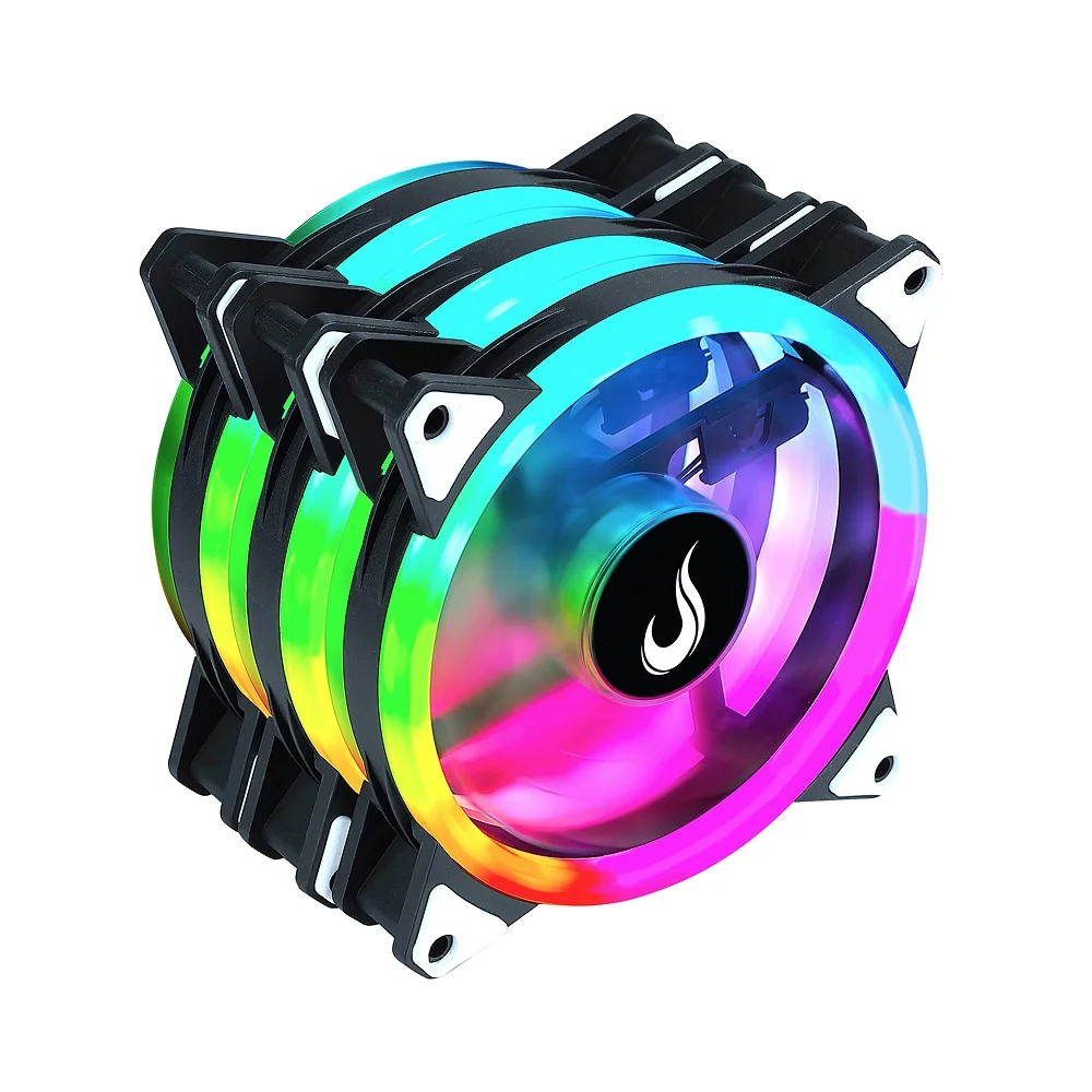 Imagem 4 de 5 do produto Kit C/ 3 Ventoinhas Rise Mode Energy 120mm ARGB Preto - FN-02-RGB-5V