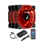 Kit Com 3 Ventoinhas Rise Mode Aura 120mm RGB Preto - RM-AU-02-RGB