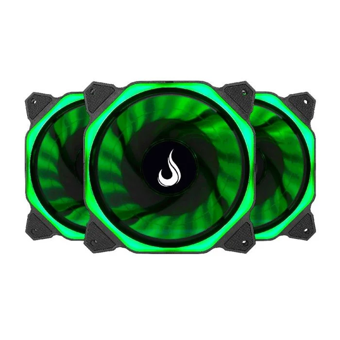 Imagem 3 de 5 do produto Kit Com 3 Ventoinhas Rise Mode Aura 120mm RGB Preto - RM-AU-02-RGB
