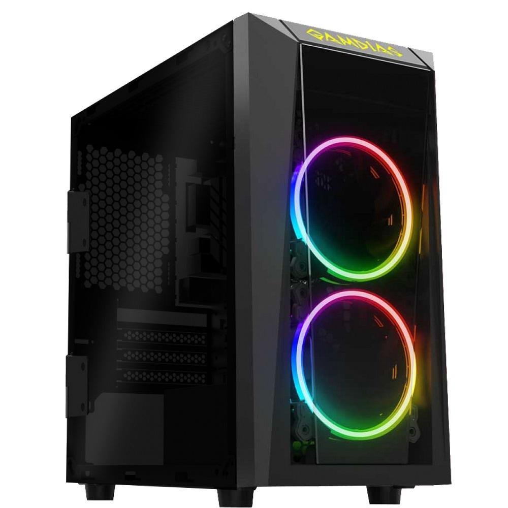 Gabinete Gamer Gamdias, Talos E1, Preto, Com Fans