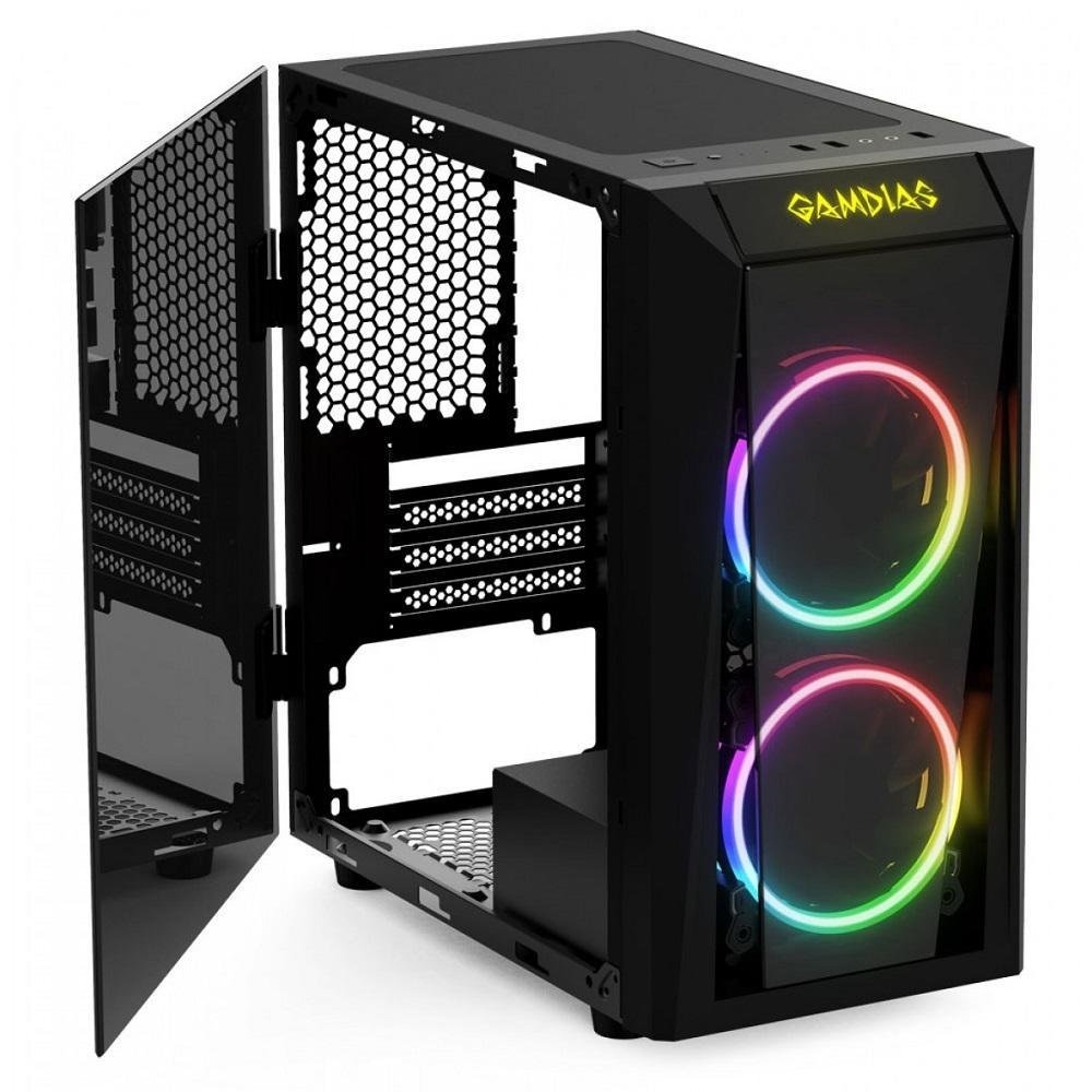 Gabinete Gamer Gamdias, Talos E1, Preto, Com Fans