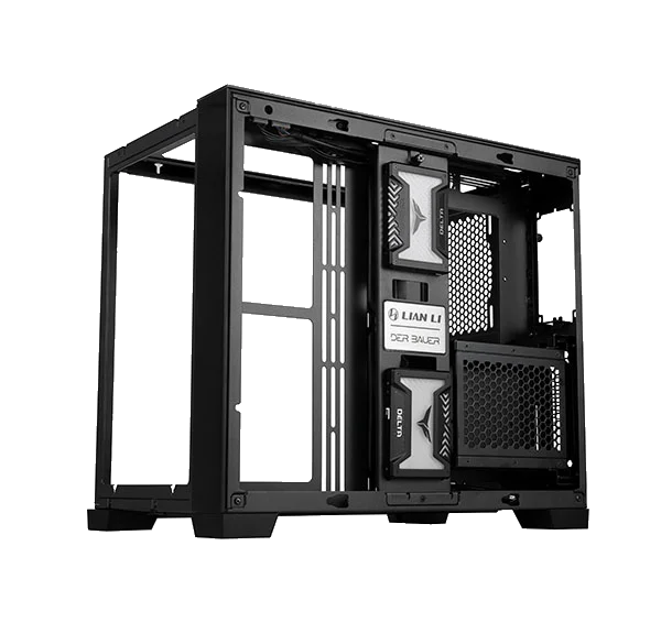 Gabinete Gamer Lian Li, Dynamic Mini Itx, Lateral E Frontal Em Vidro Preto, Black - Pc-o11d