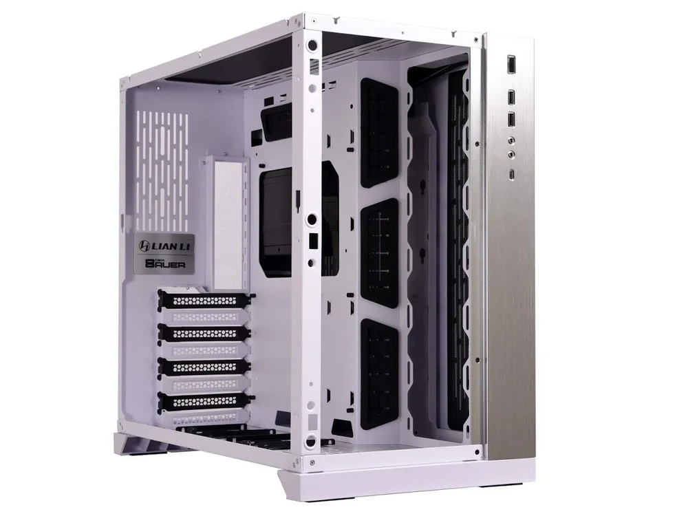 Gabinete Lian Li 011 Dynamic Branco Mid Tower Lateral De Vidro Temperado - Dynamic 011 Branco