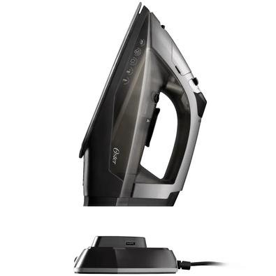 Ferro De Passar Oster Ceramic Gcstcc3000 2200w 220v Prata A Vapor Sem Fio Com Base Cerâmica