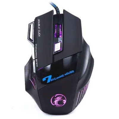Mouse Gamer LED, Alta Precisão, Jogos War, PC, Notebook, 2400 DPI