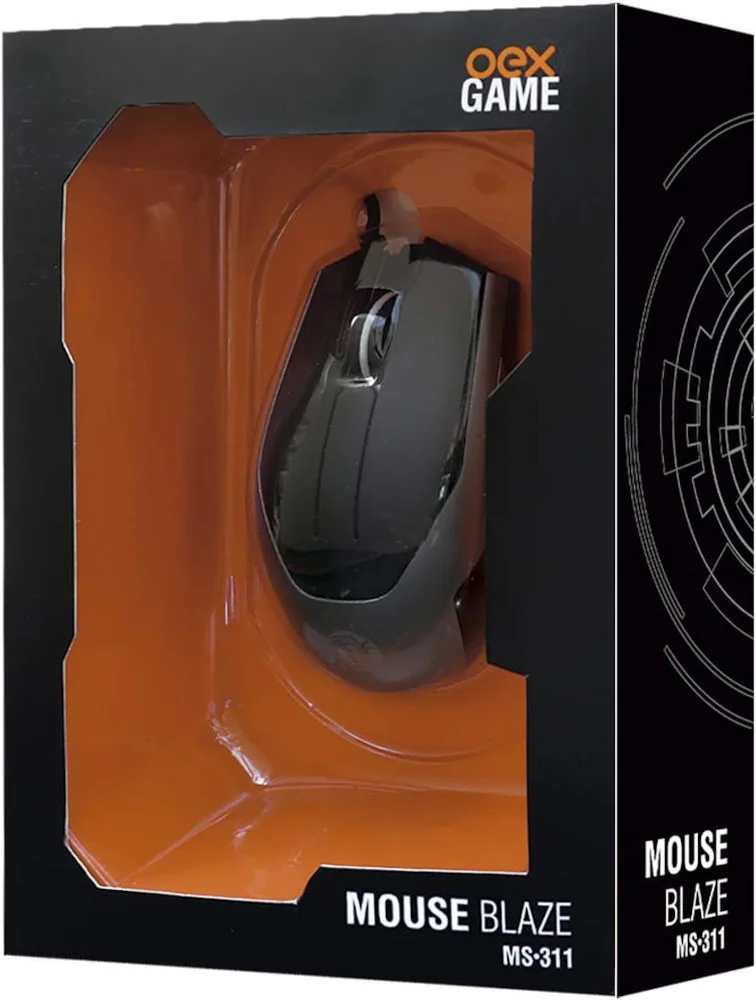 Imagem 3 de 5 do produto Mouse Gamer Blaze Dual Cinza/preto Oex MS311